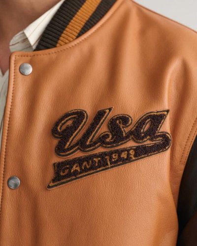 Leather GANT Varsity Jacket