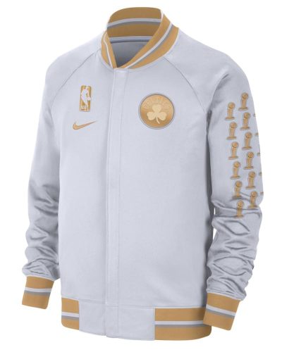 Men's Boston Celtics Nike White/Gold 2024 NBA Finals Champions Jacket