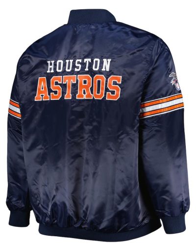 Houston Astros Starter Pick & Roll Satin Varsity Full-Snap Jacket