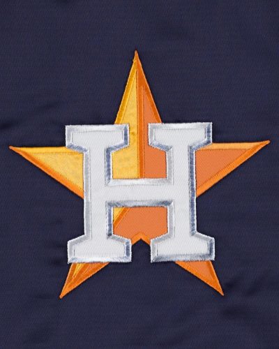 Houston Astros Starter Pick & Roll Satin Varsity Full-Snap Jacket
