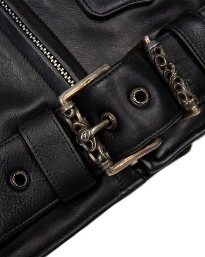 Chrome Hearts Hermès Lined JJ Dean Leather Jacket